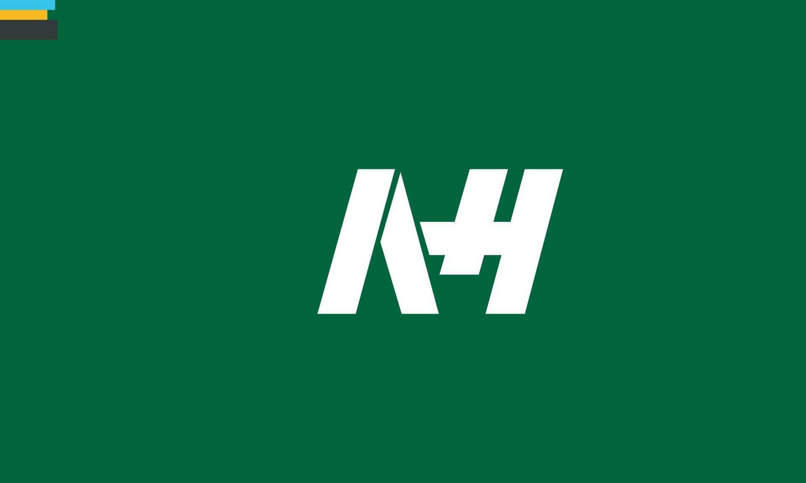 alfabet letters initialen monogram logo nh, hn, n en h vector