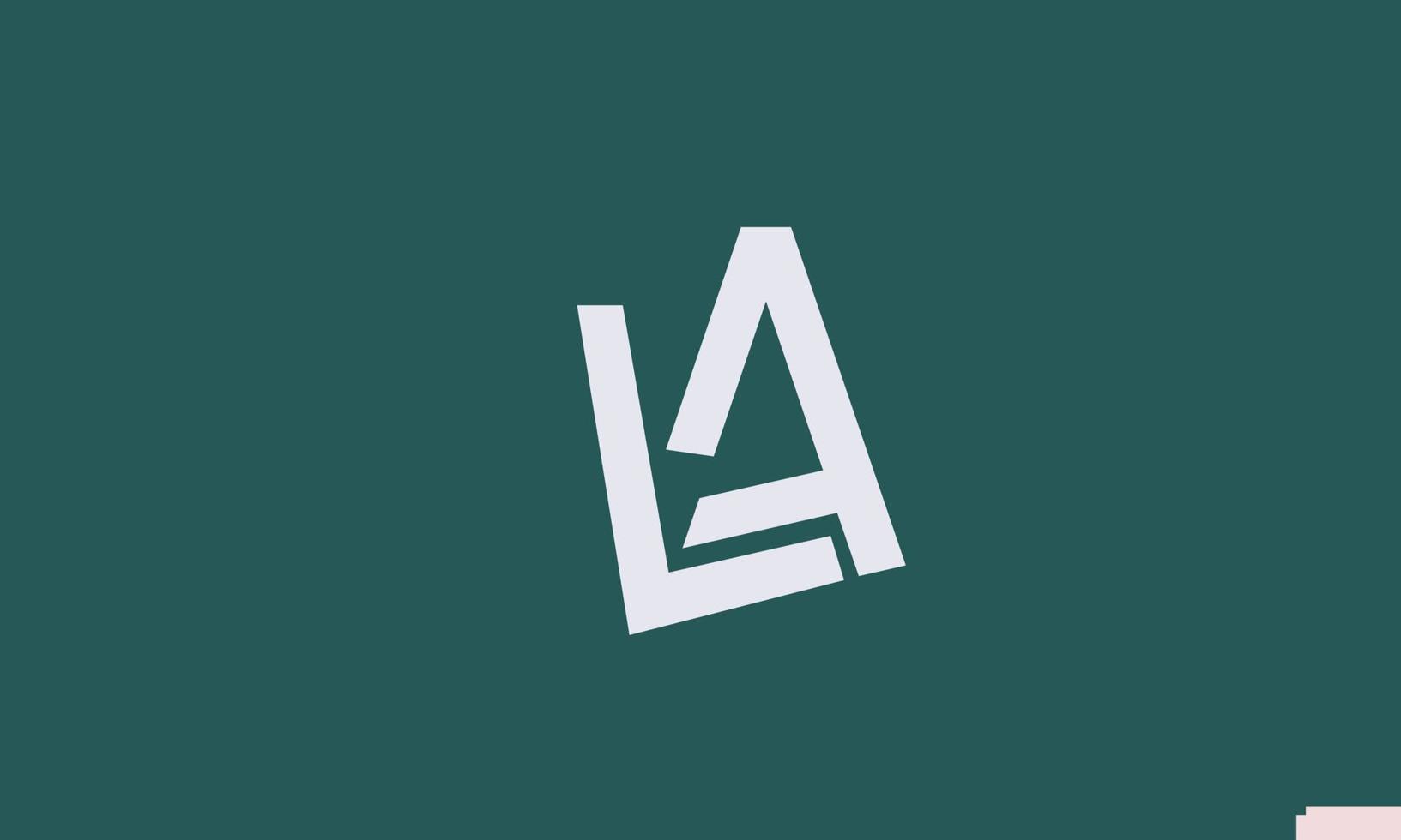 alfabet letters initialen monogram logo la, al, l en a vector