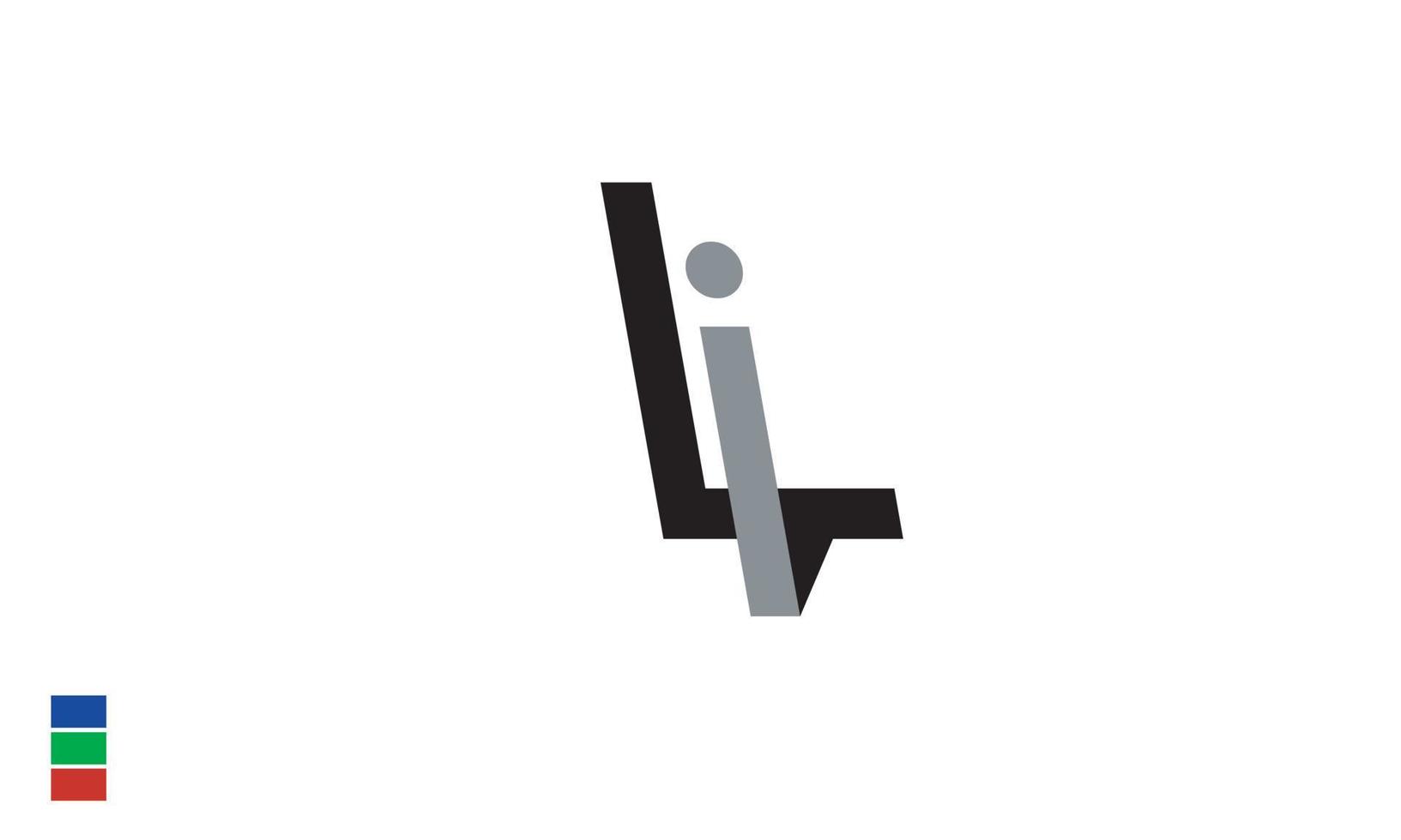 alfabet letters initialen monogram logo li, il, l en i vector