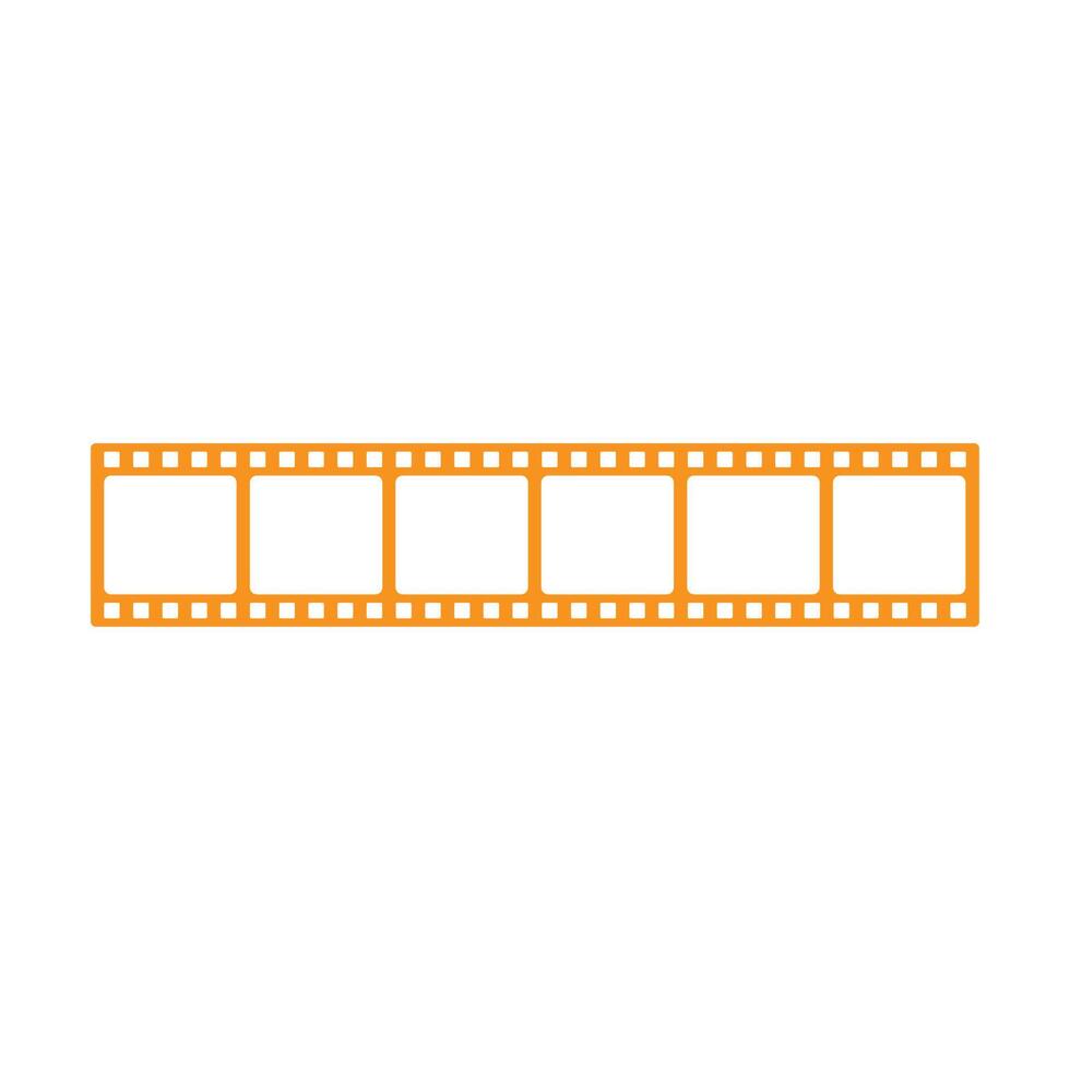 eps10 oranje vector film strip rollen 35mm blanco glijbaan kader icoon geïsoleerd Aan wit achtergrond. kader afbeelding fotografie symbool in een gemakkelijk vlak modieus modern stijl voor uw website ontwerp, en logo