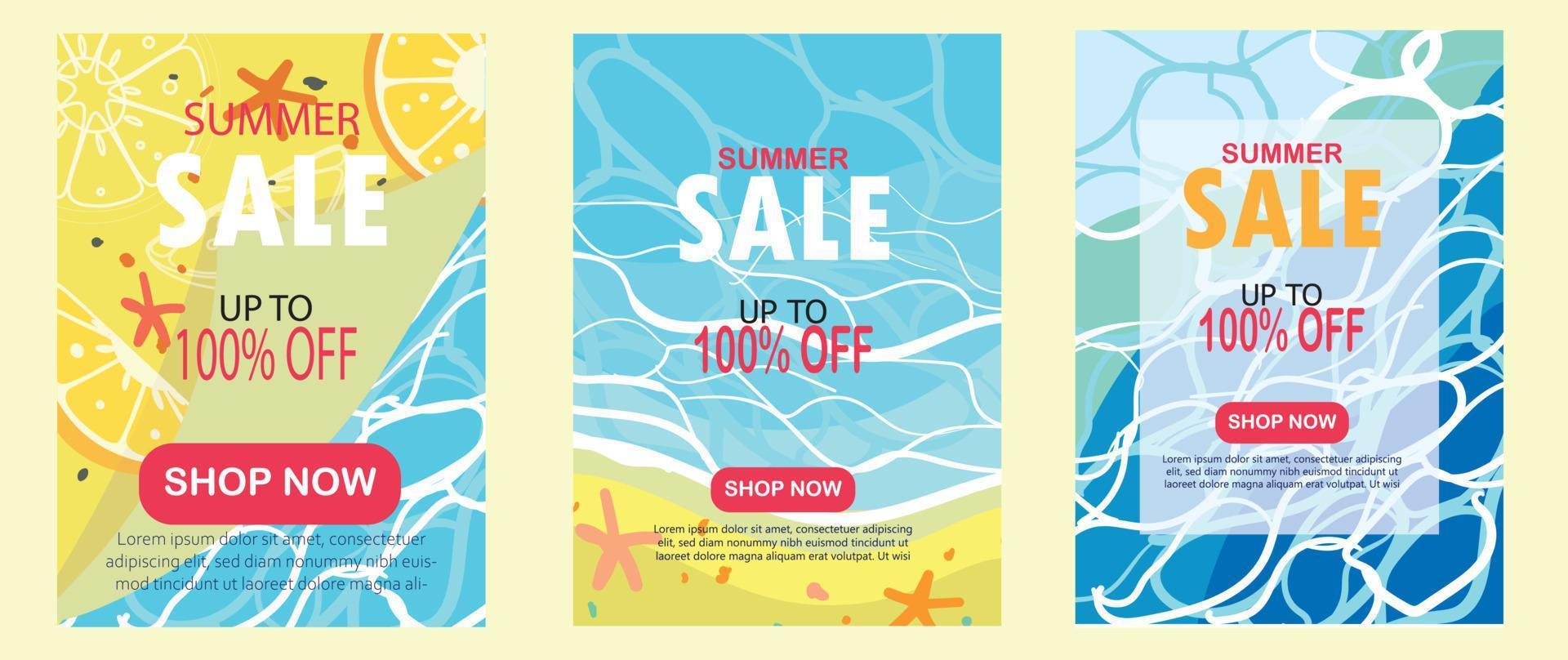 zomer uitverkoop vector poster