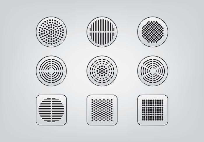 Speaker Grill Pictogrammen vector