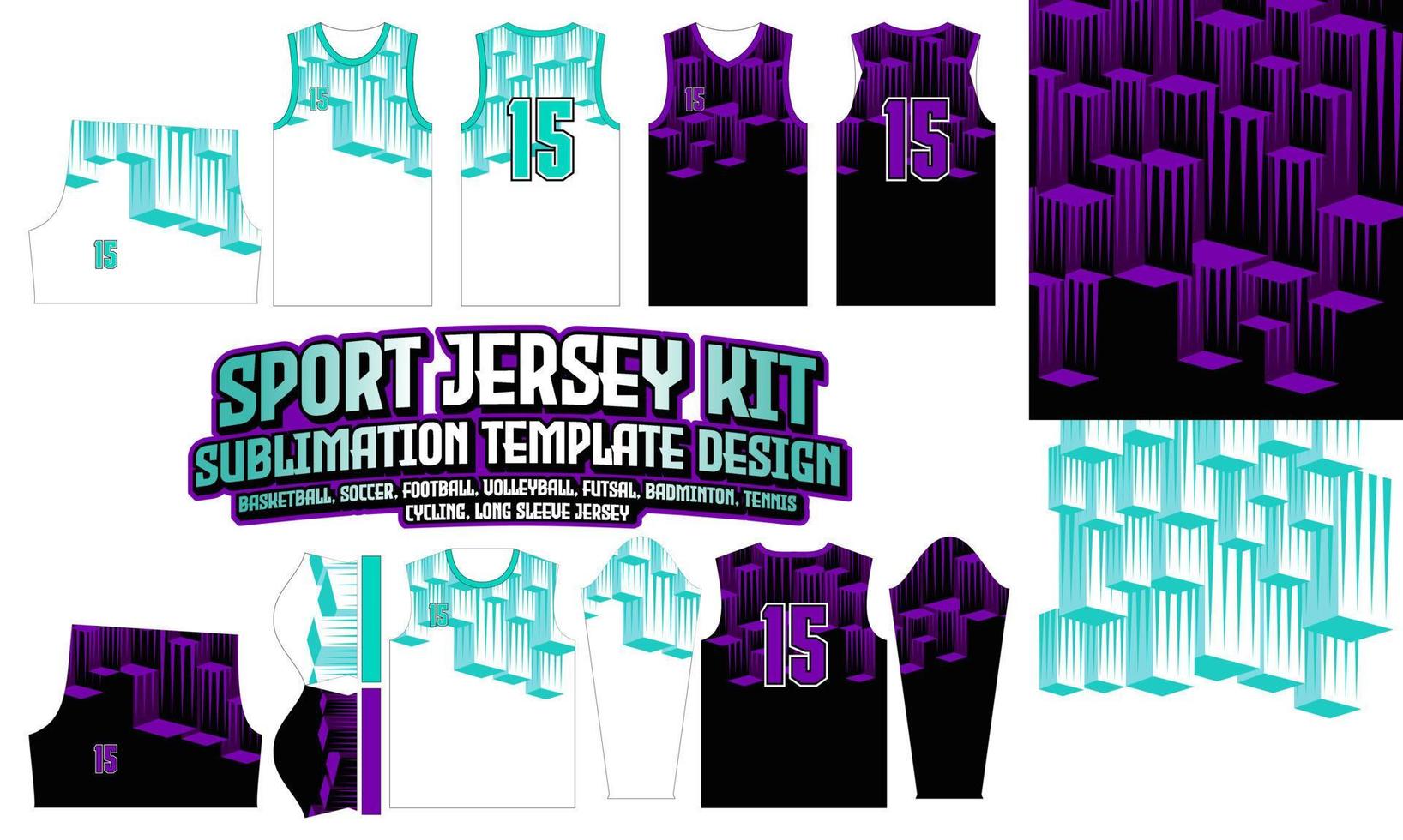 Jersey kleding sport slijtage sublimatie patroon ontwerp 245 voor voetbal Amerikaans voetbal e-sport basketbal volleybal badminton zaalvoetbal t-shirt vector
