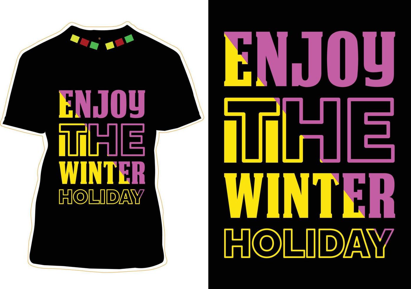 winter t-shirt ontwerp vector