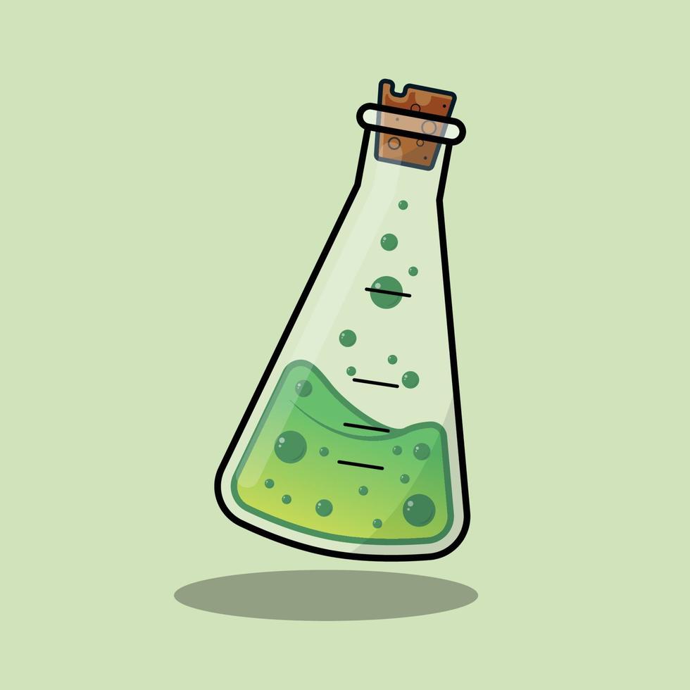 de illustratie van erlenmeyer fles vector