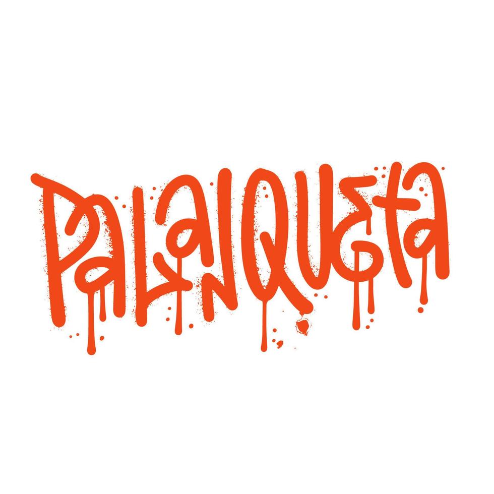 palanqueta's - stedelijk graffiti belettering tekst in Spaans voor label, banier, menu, restaurant, verpakking, omslag, sjabloon, poster, decoratie, ansichtkaart. palanqueta's nagerecht. getextureerde vector illustratie