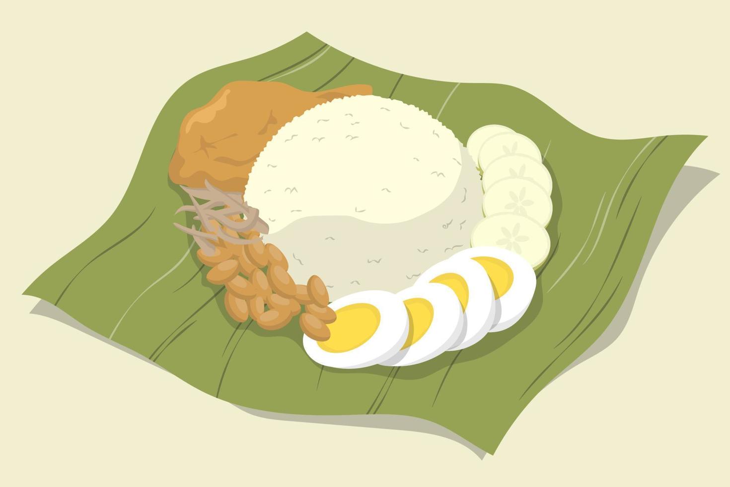 illustratie van nasi Lemak in vector ontwerp