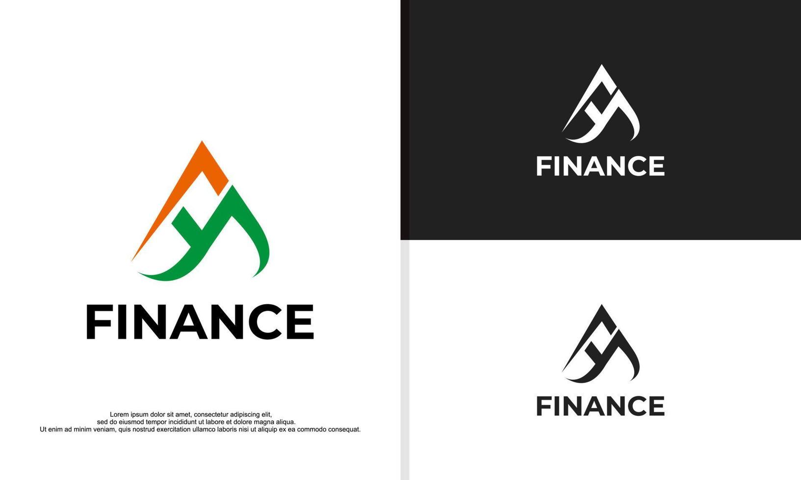 financiën logo vector ontwerp illustratie