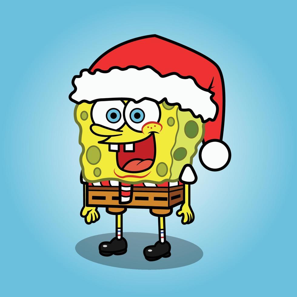 spongebob Kerstmis de illustratie vector