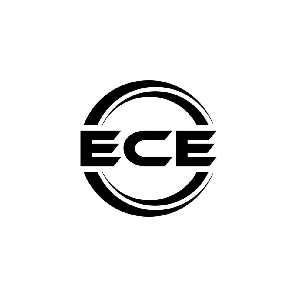 ece brief logo ontwerp in illustratie. vector logo, schoonschrift ontwerpen voor logo, poster, uitnodiging, enz.