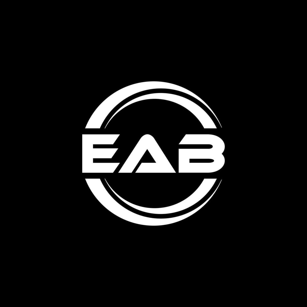 eab brief logo ontwerp in illustratie. vector logo, schoonschrift ontwerpen voor logo, poster, uitnodiging, enz.