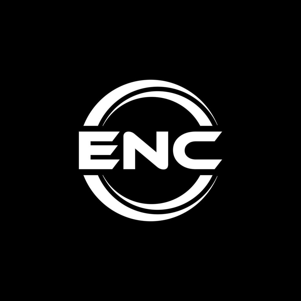 enc brief logo ontwerp in illustratie. vector logo, schoonschrift ontwerpen voor logo, poster, uitnodiging, enz.