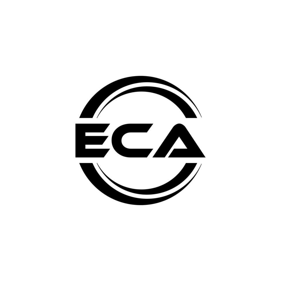 eca brief logo ontwerp in illustratie. vector logo, schoonschrift ontwerpen voor logo, poster, uitnodiging, enz.