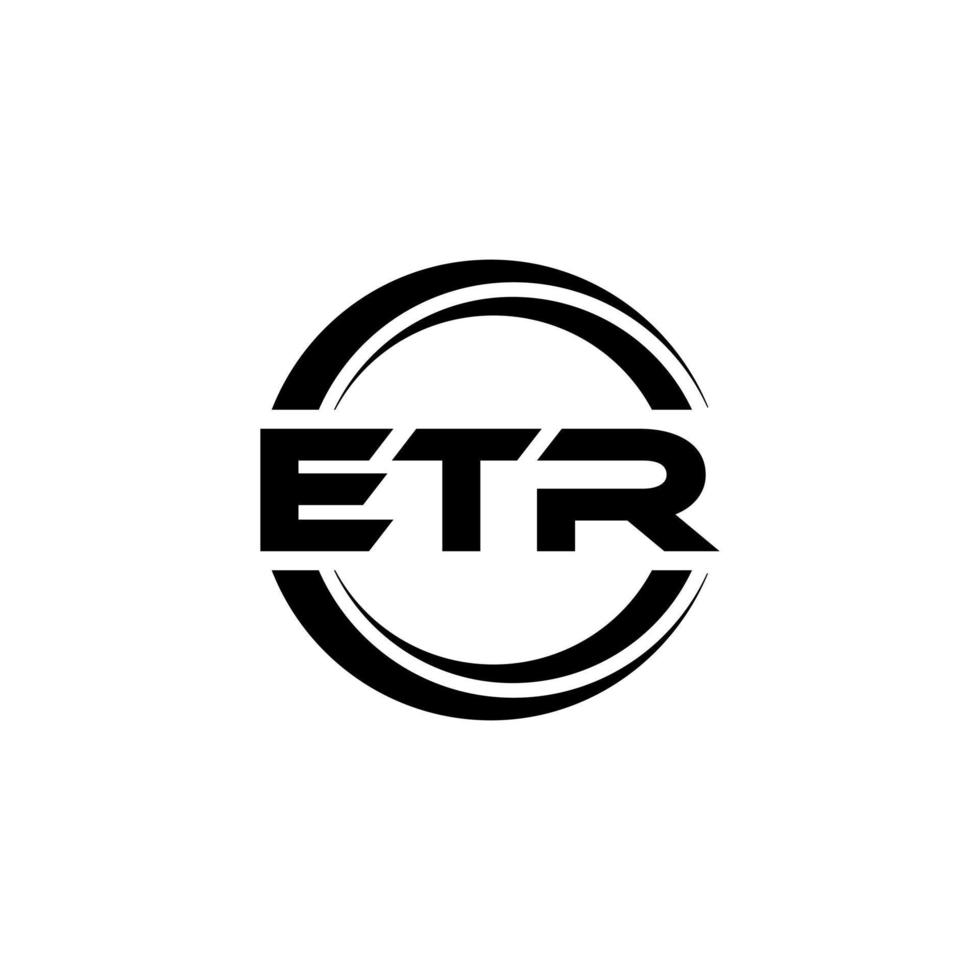 etr brief logo ontwerp in illustratie. vector logo, schoonschrift ontwerpen voor logo, poster, uitnodiging, enz.