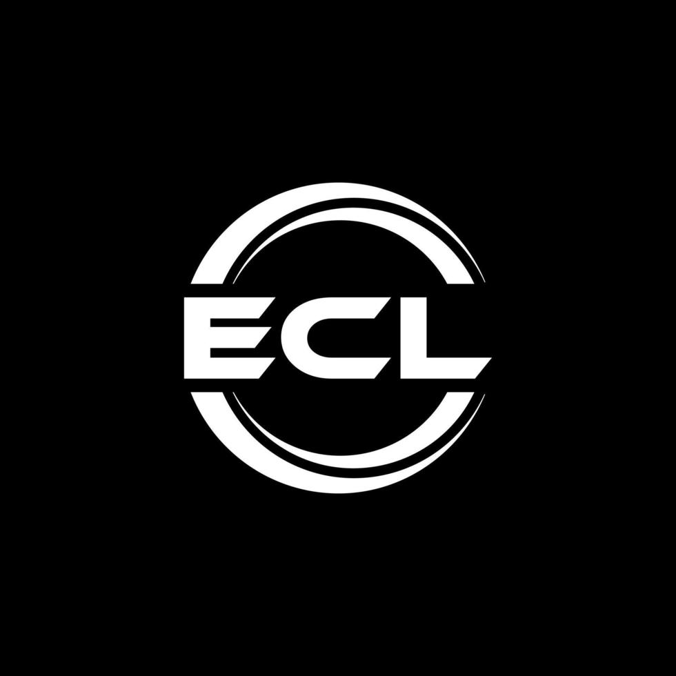 ecl brief logo ontwerp in illustratie. vector logo, schoonschrift ontwerpen voor logo, poster, uitnodiging, enz.