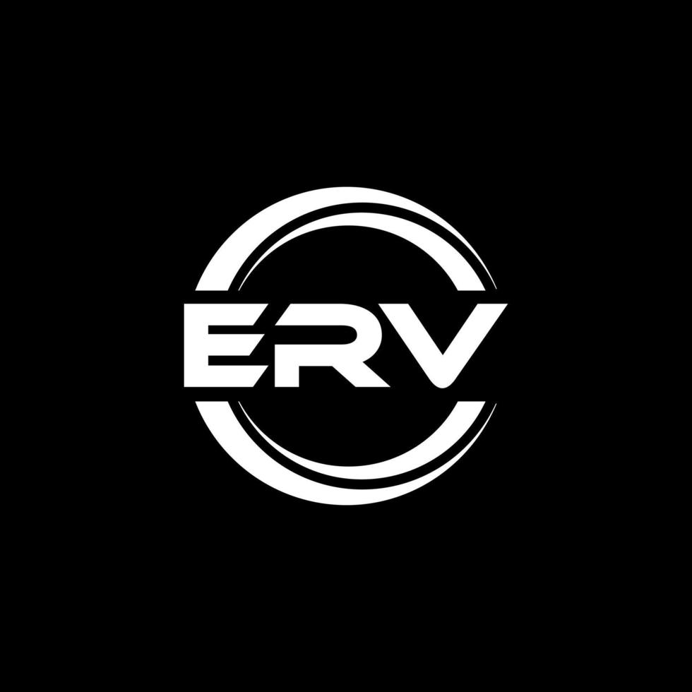 erv brief logo ontwerp in illustratie. vector logo, schoonschrift ontwerpen voor logo, poster, uitnodiging, enz.