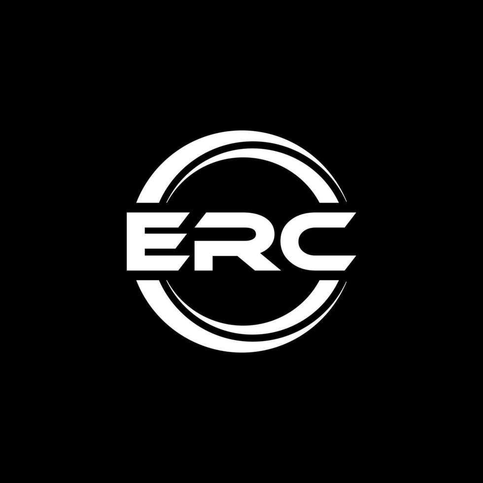 erc brief logo ontwerp in illustratie. vector logo, schoonschrift ontwerpen voor logo, poster, uitnodiging, enz.