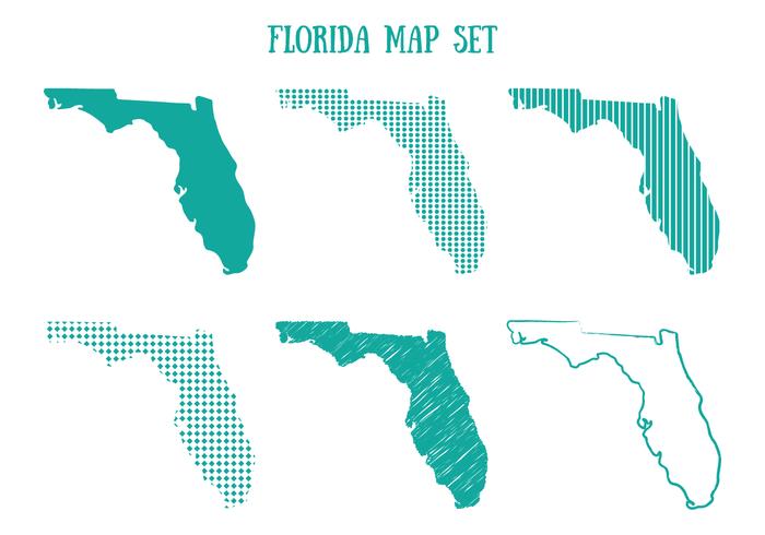 Florida Kaart Set vector