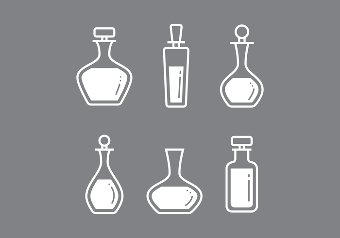 Decanters vector