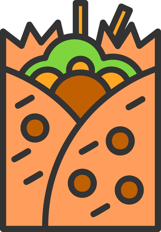 burrito vector icoon ontwerp