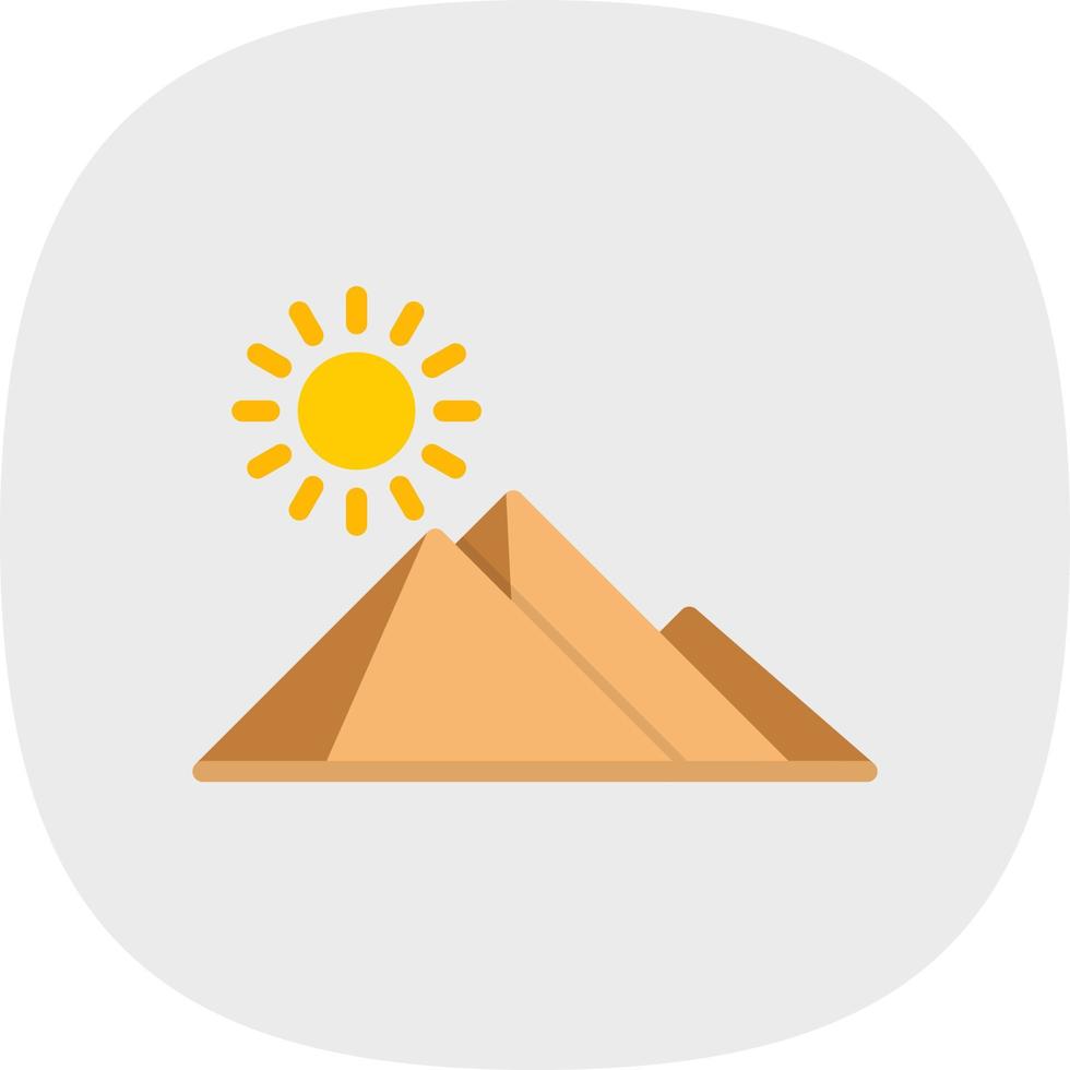 Egypte piramide vector icoon ontwerp