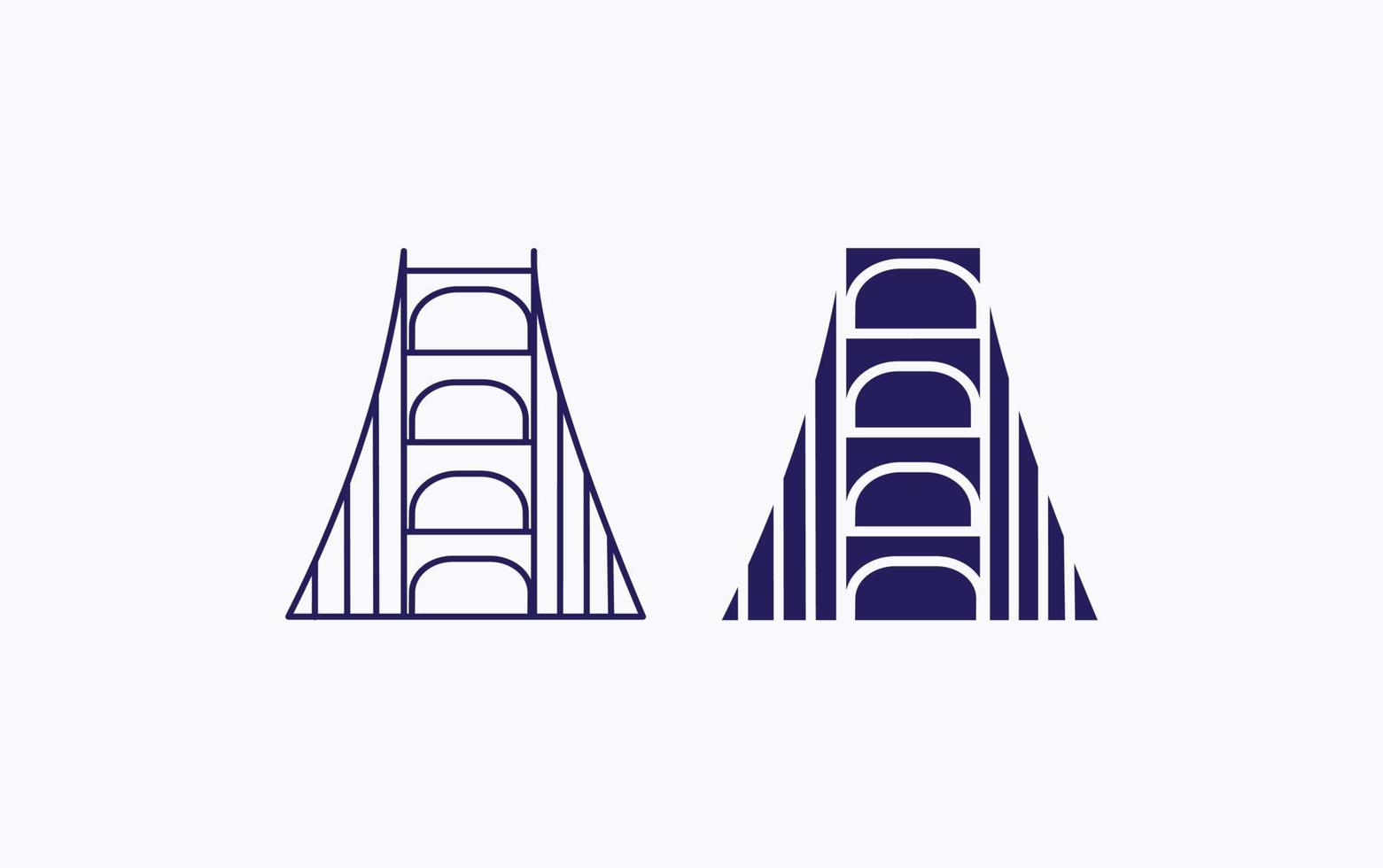 brug icoon vector illustratie