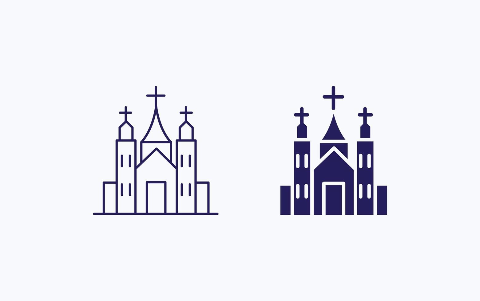 kerk gebouw illustratie icoon vector