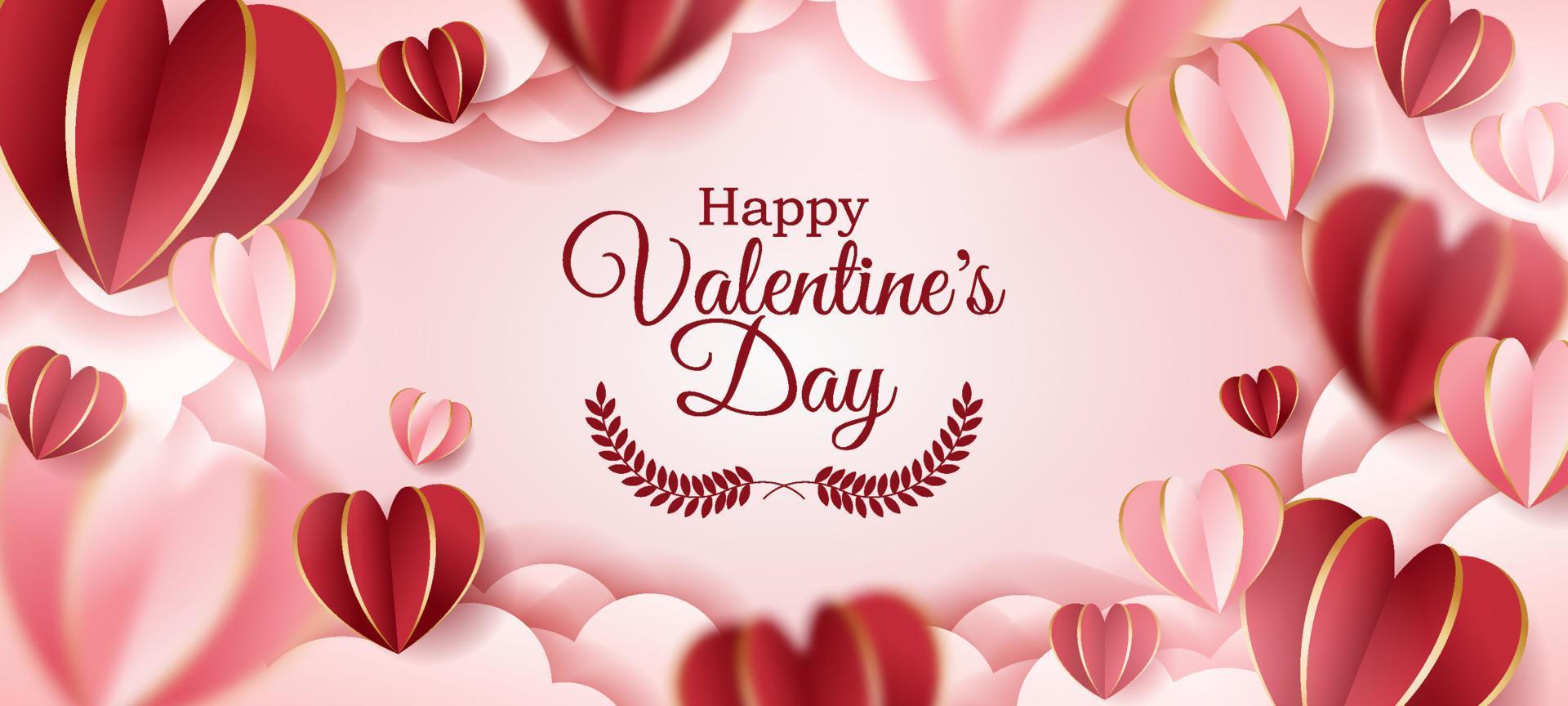 happy valentine day achtergrond vector