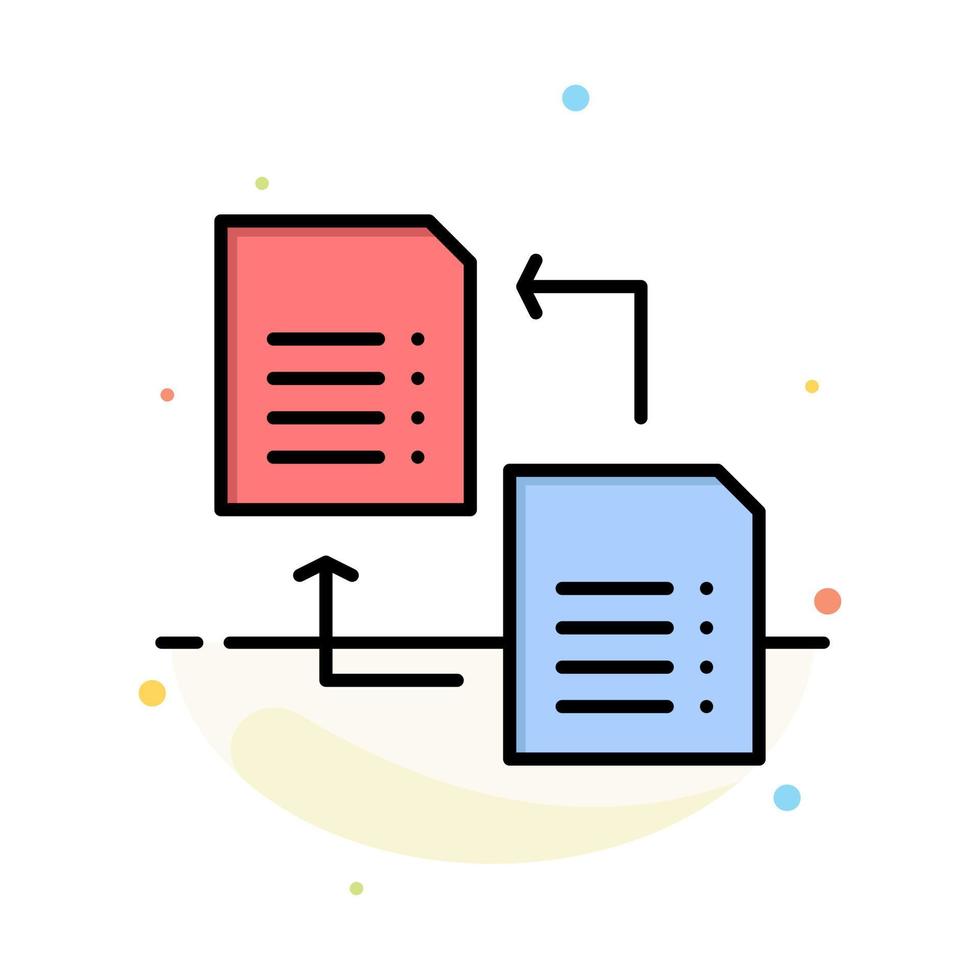 gegevens het dossier delen wetenschap abstract vlak kleur icoon sjabloon vector