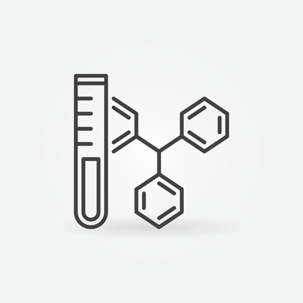 test monster buis en chemisch formule vector onderwijs concept lineair icoon