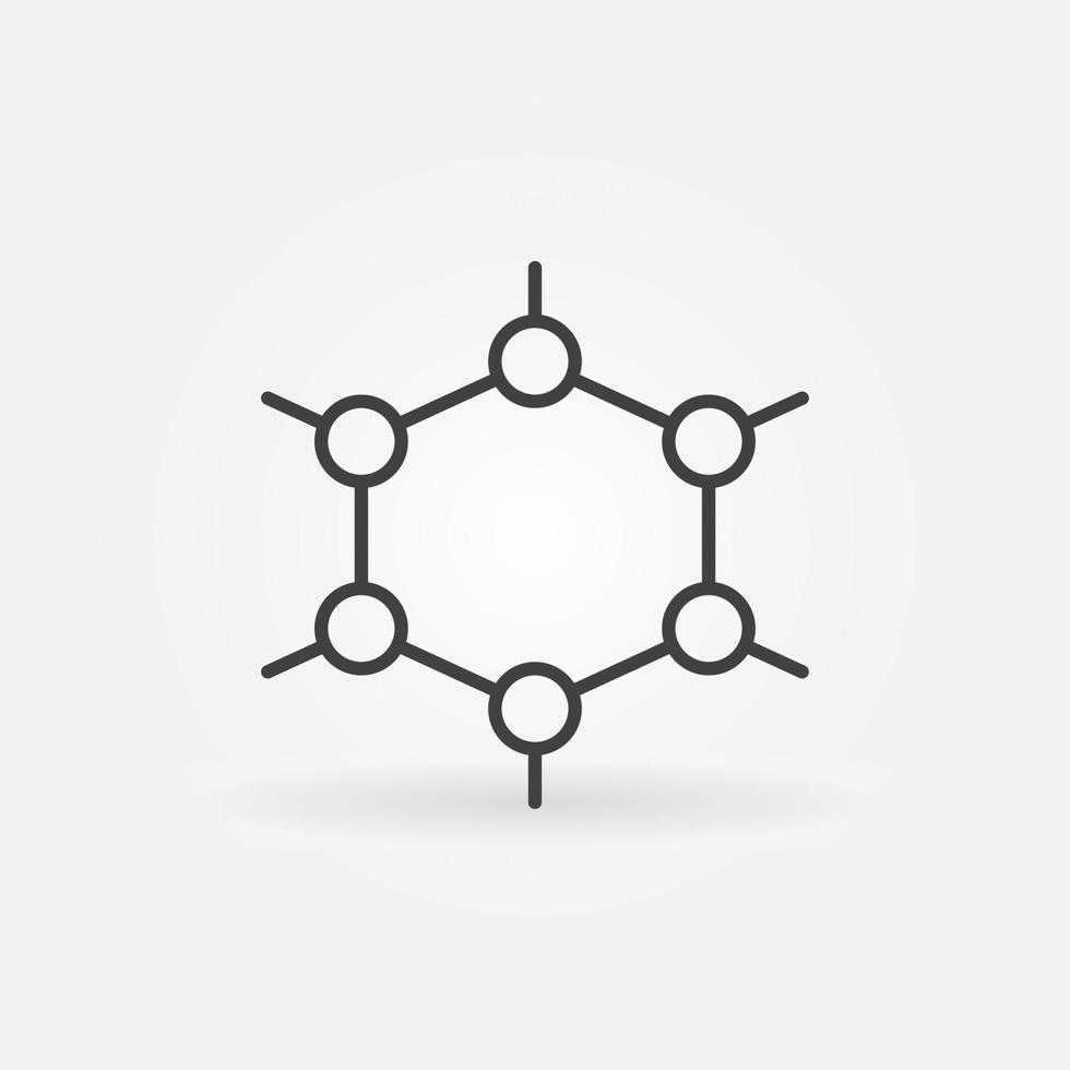 biochemie chemisch formule structuur vector concept lijn icoon