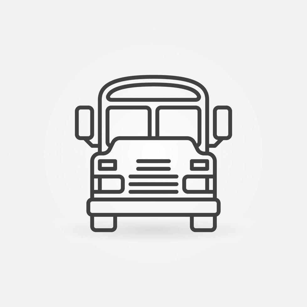 school- bus lijn icoon. schoolbus vector schets symbool