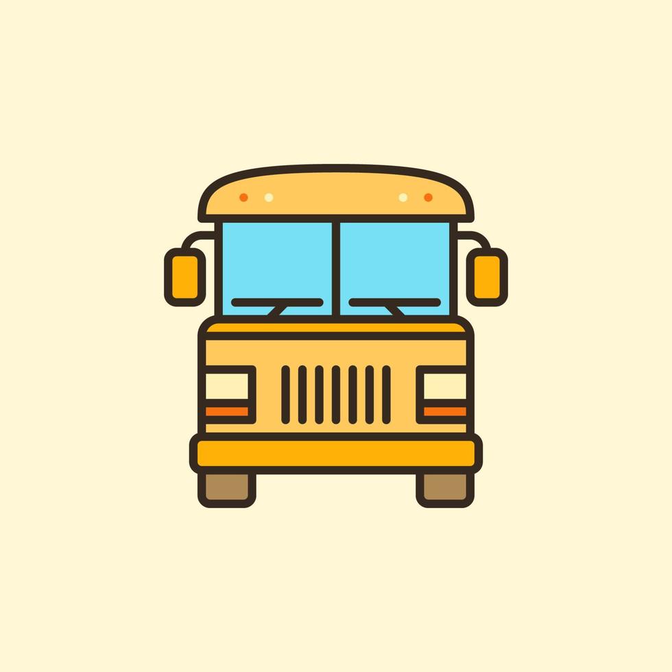 geel schoolbus vector concept gekleurde icoon of teken