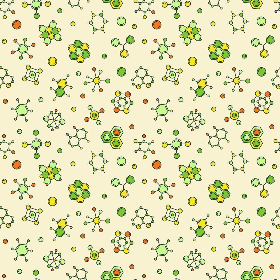 chemisch verbindingen en formules vector wetenschap kleurrijk naadloos patroon