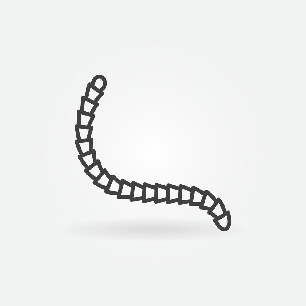 cestoda vector dun lijn parasitair wormen concept minimaal icoon