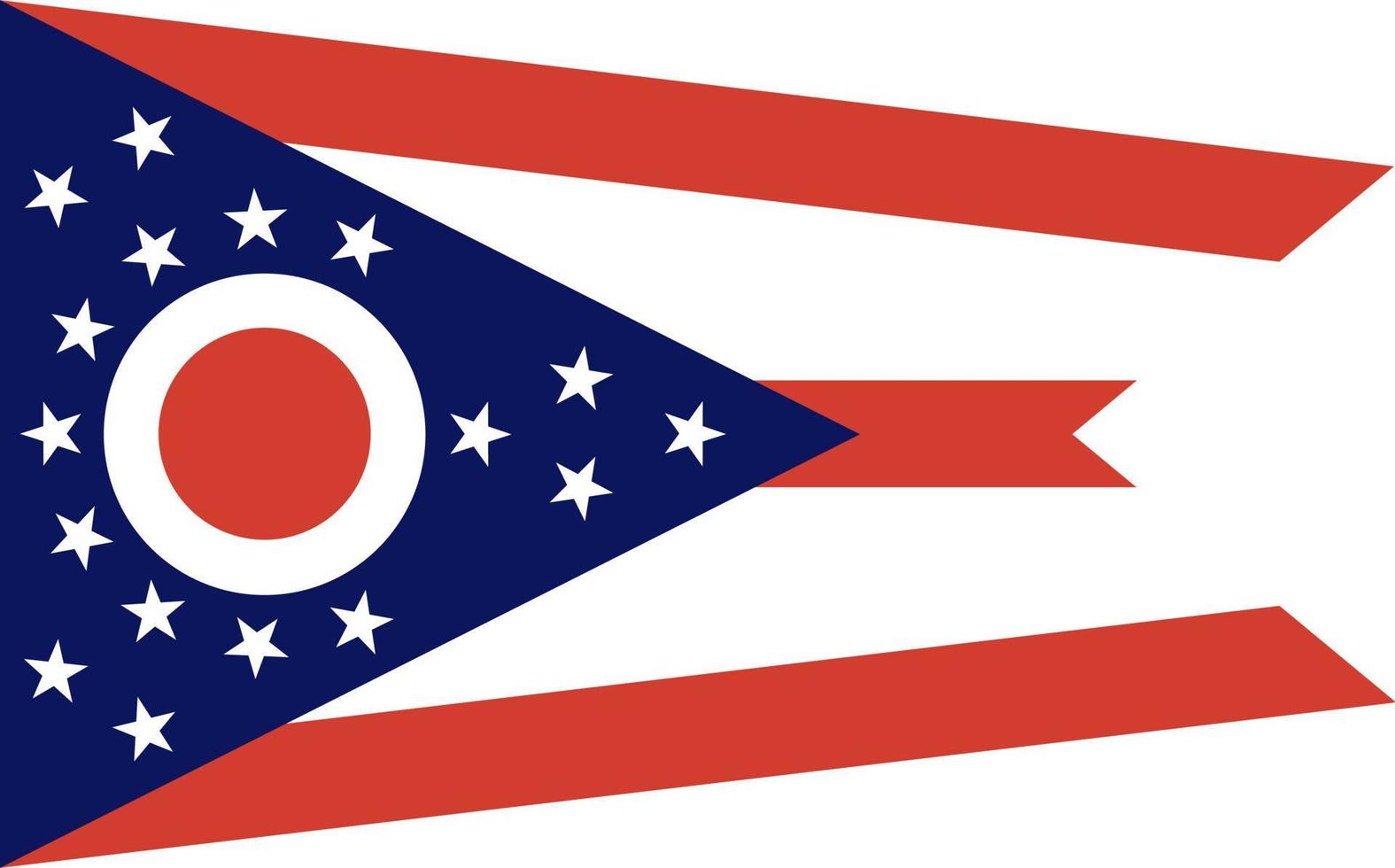 Ohio vlag. officieel kleuren en proporties. Verenigde Staten van Amerika. vector