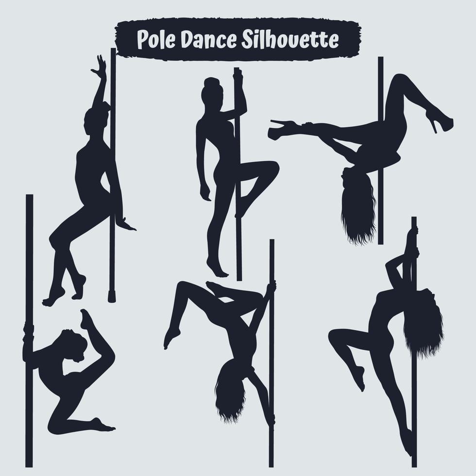 verzameling van pool danser silhouet vector