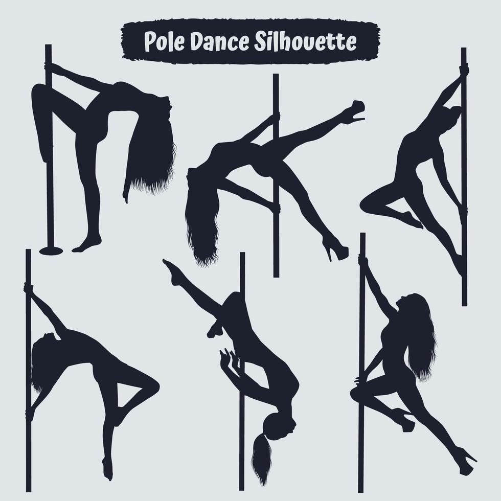 verzameling van pool danser silhouet vector