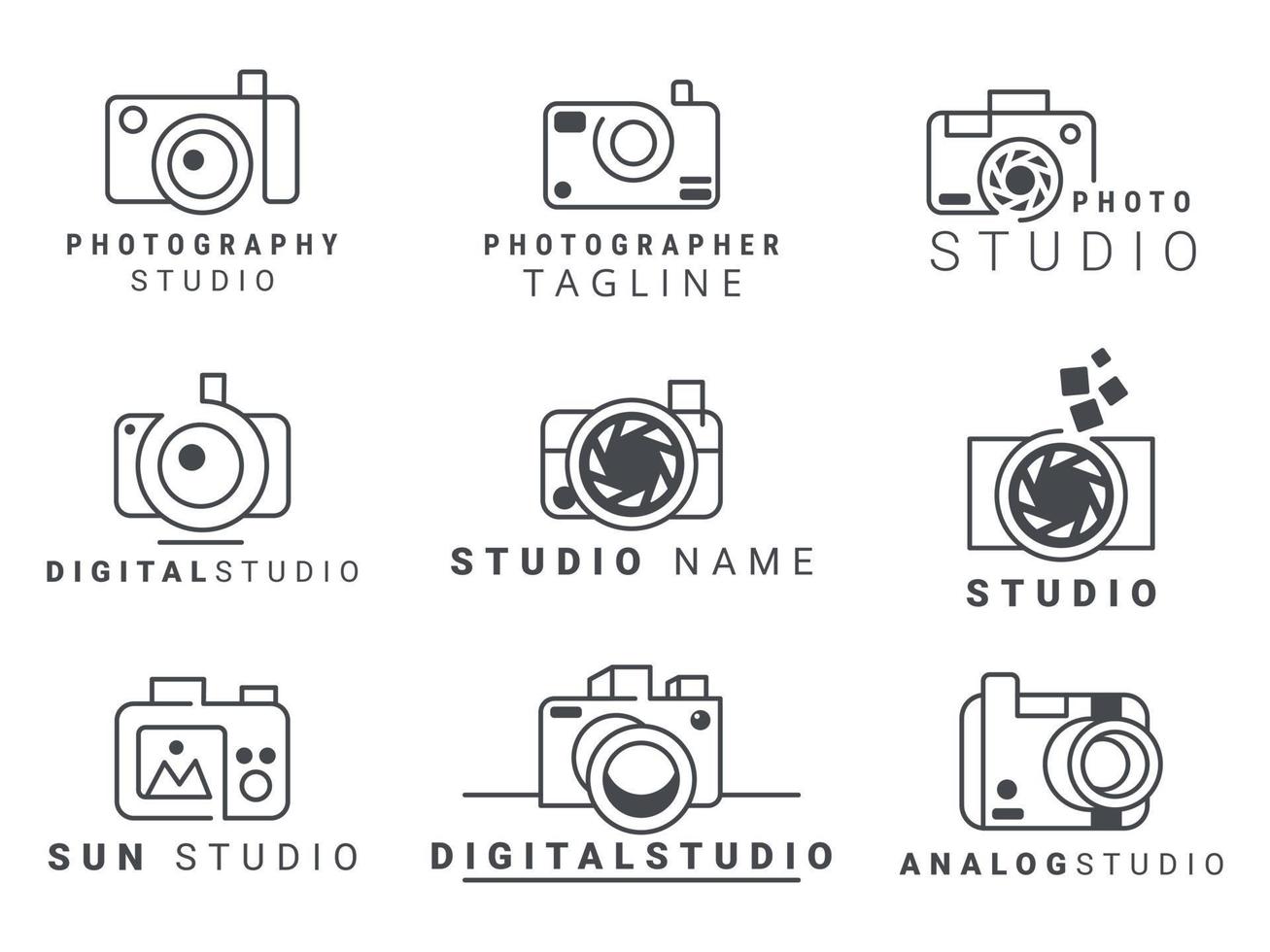 verzameling van vector fotografie logos