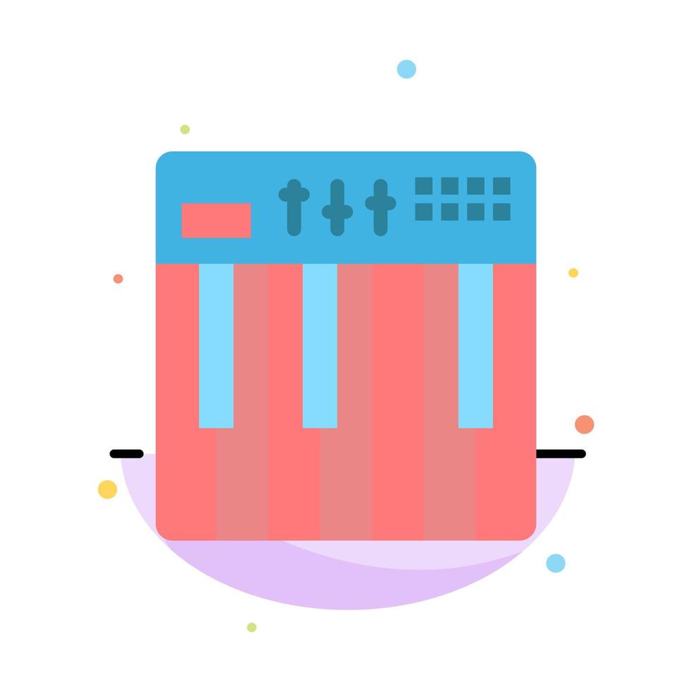 controleur hardware toetsenbord midi muziek- abstract vlak kleur icoon sjabloon vector