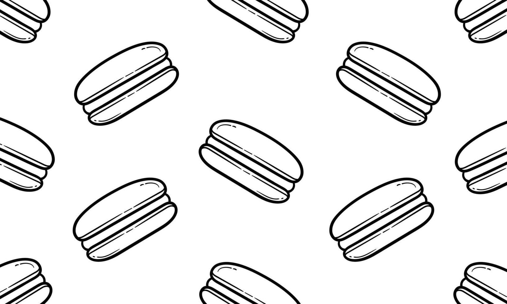 macarons hand- getrokken achtergrond vector