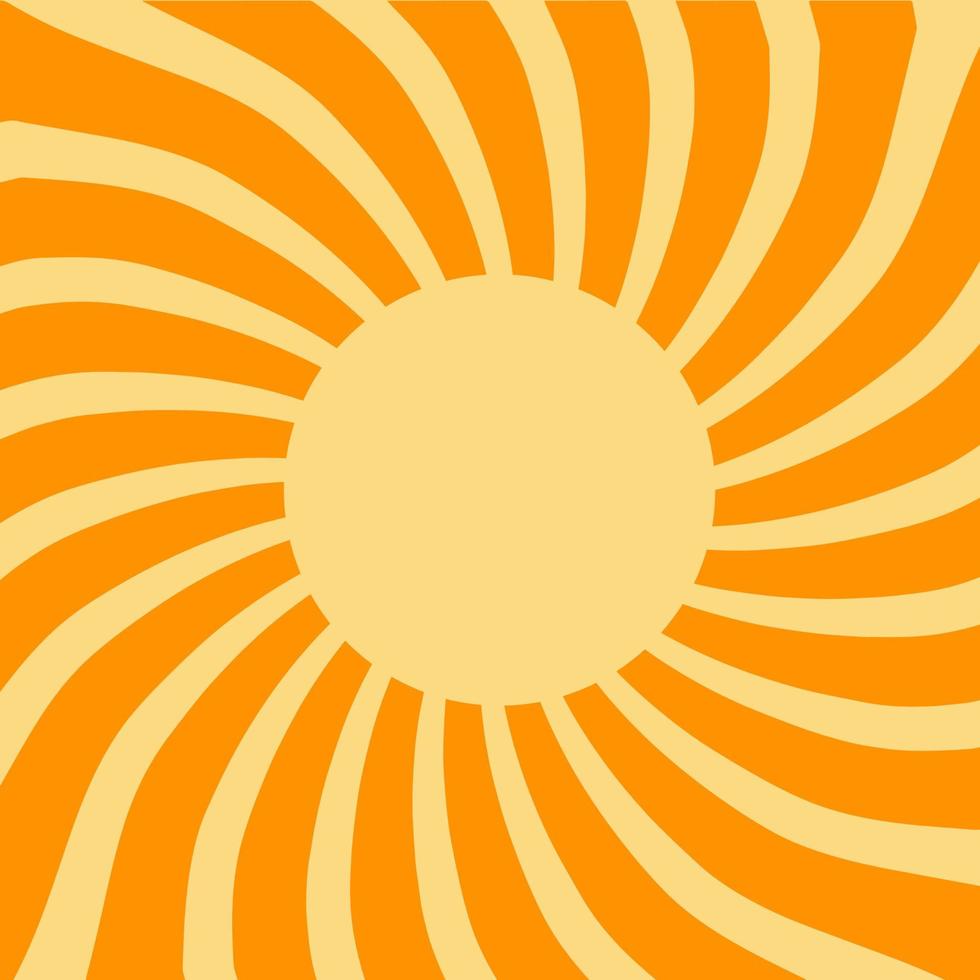 retro oranje zon bruut horizontaal vector