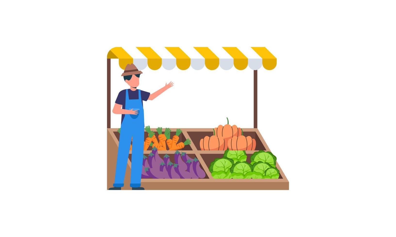 boeren markt concept illustratie vector