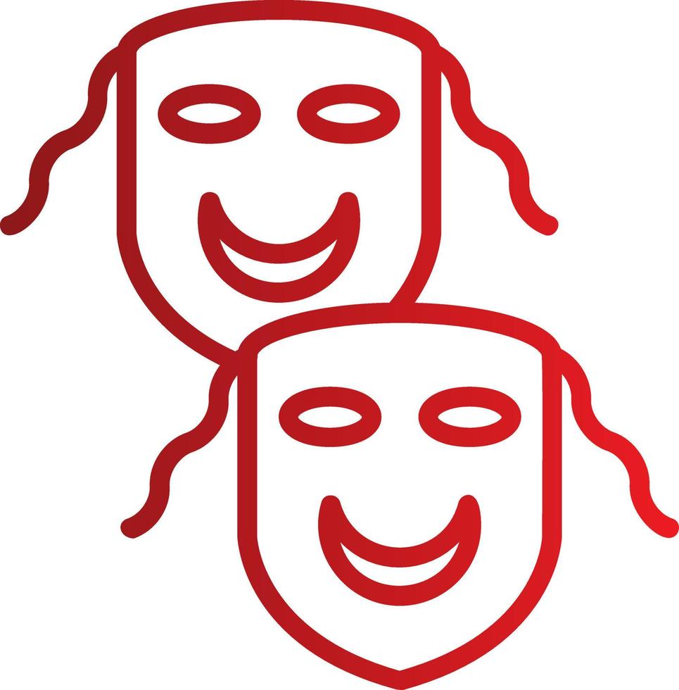 theater maskers vector icoon