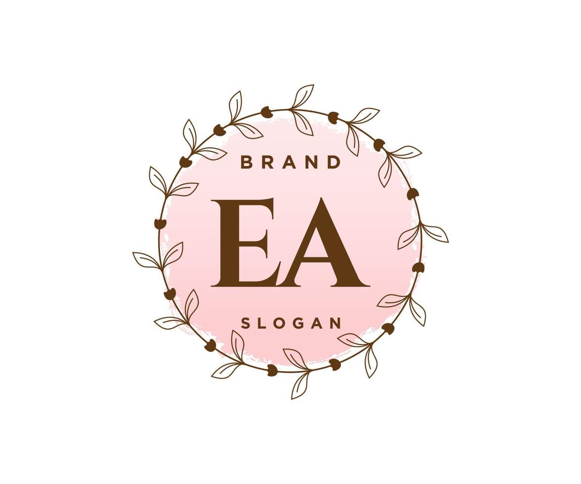 eerste ea vrouwelijk logo. bruikbaar voor natuur, salon, spa, kunstmatig en schoonheid logo's. vlak vector logo ontwerp sjabloon element.