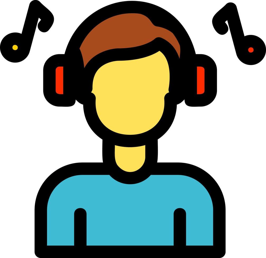 luisteren muziek- vector icoon ontwerp