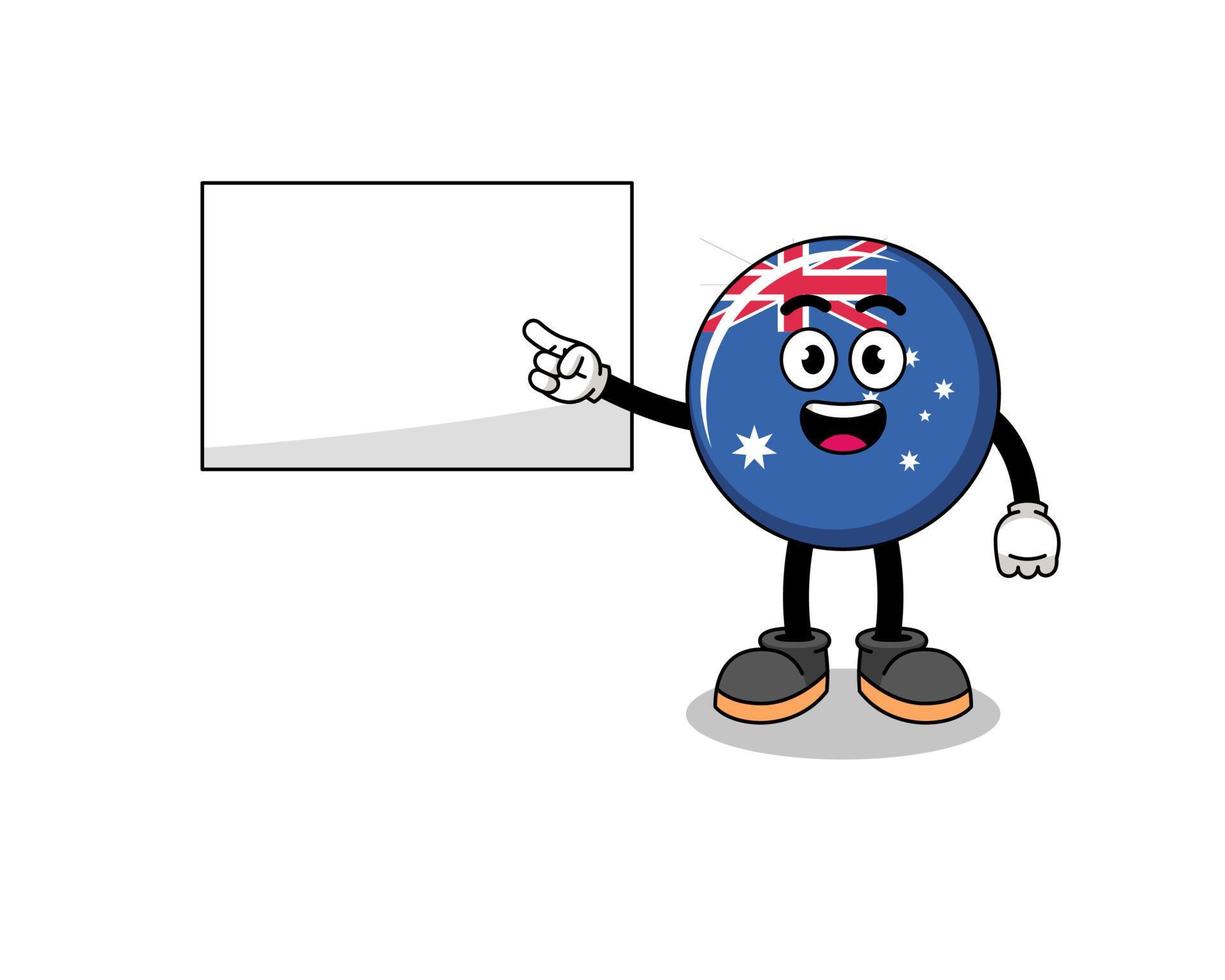 Australië vlag illustratie aan het doen een presentatie vector