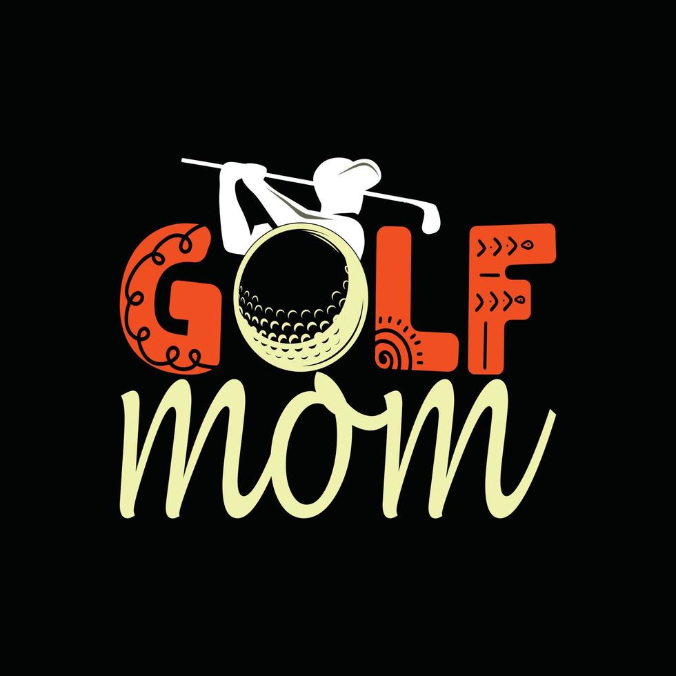 golf mam vector t-shirt ontwerp. golf bal t-shirt ontwerp. kan worden gebruikt voor afdrukken mokken, sticker ontwerpen, groet kaarten, affiches, Tassen, en t-shirts.