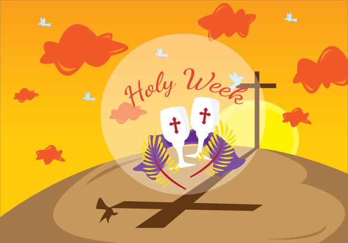 Lent de Heilige Week Illustratie vector