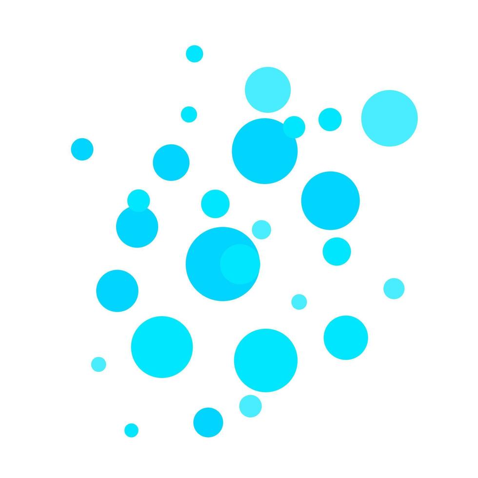 blauw bubbels in de water Aan een wit achtergrond. vector illustratie